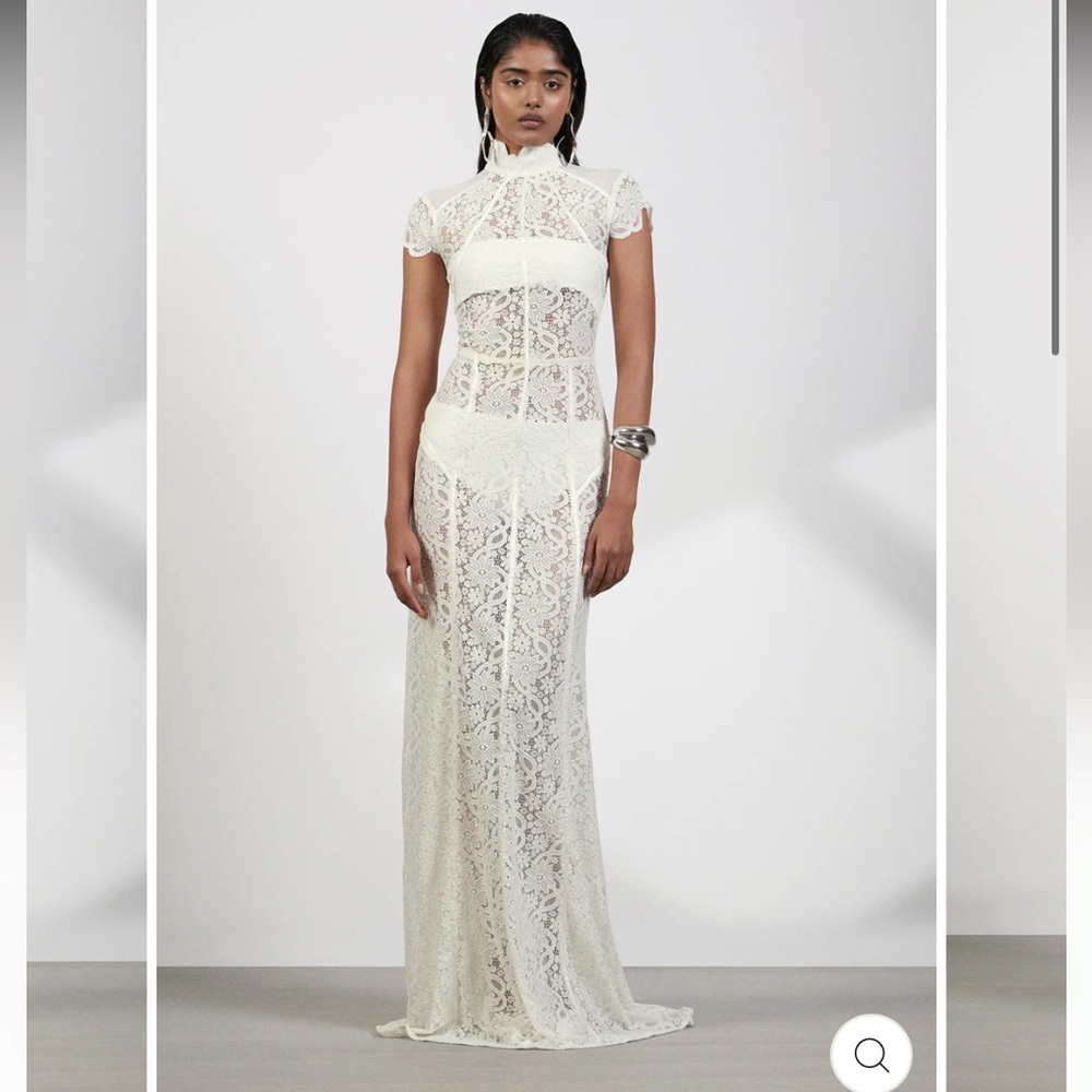 Elegant White Lace Dress